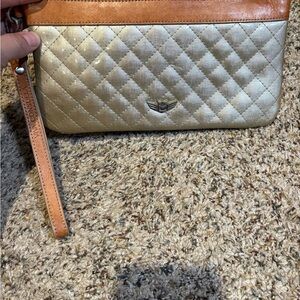 Consuela champagne clutch